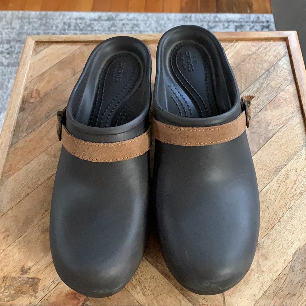 Brown Croc Clogs Euc - image 2